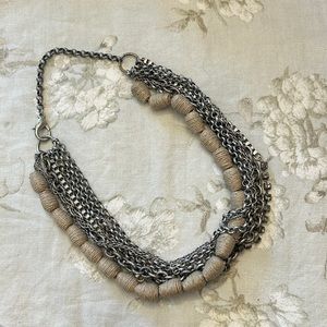 Marked but not legible multi chain necklace, GUC, measurements shown in pictures